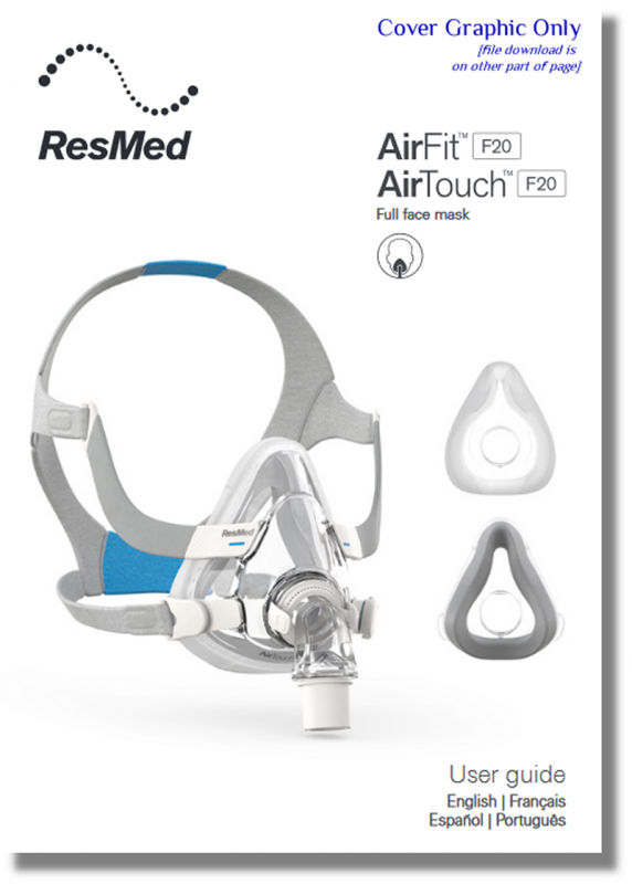 graphic of AirFit F20 Full Face Mask Care Guide and Videos