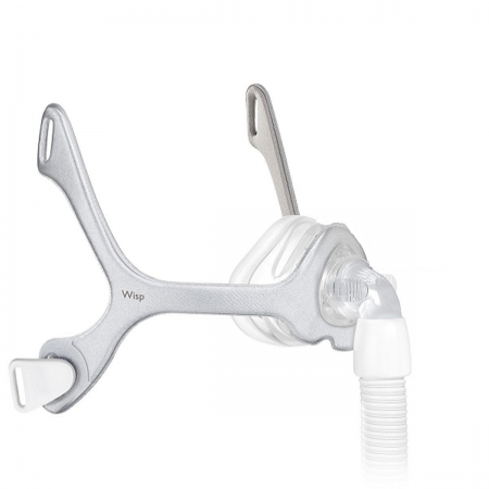 image of Philips Respironics Fabric frame Wisp nasal mask only with all cushion sizes 1094056